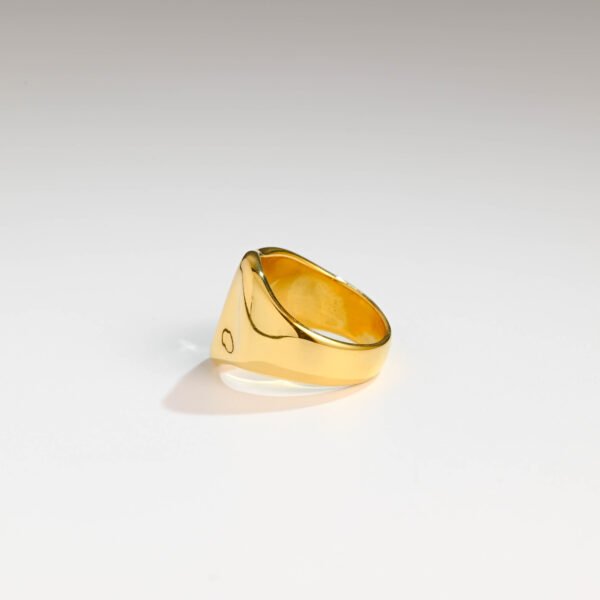 Geometric texture, colorfast original design stainless steel ring - Image 3