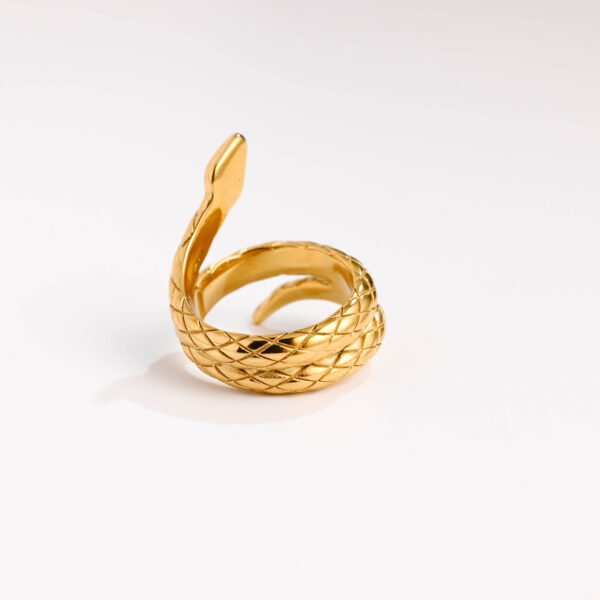 Trendy Titanium Snake Ring - Image 2