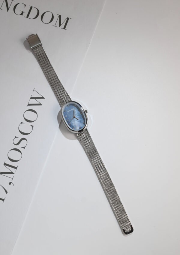 Blue mother-of-pearl face small dial women's watches niche premium quartz watches - Image 3